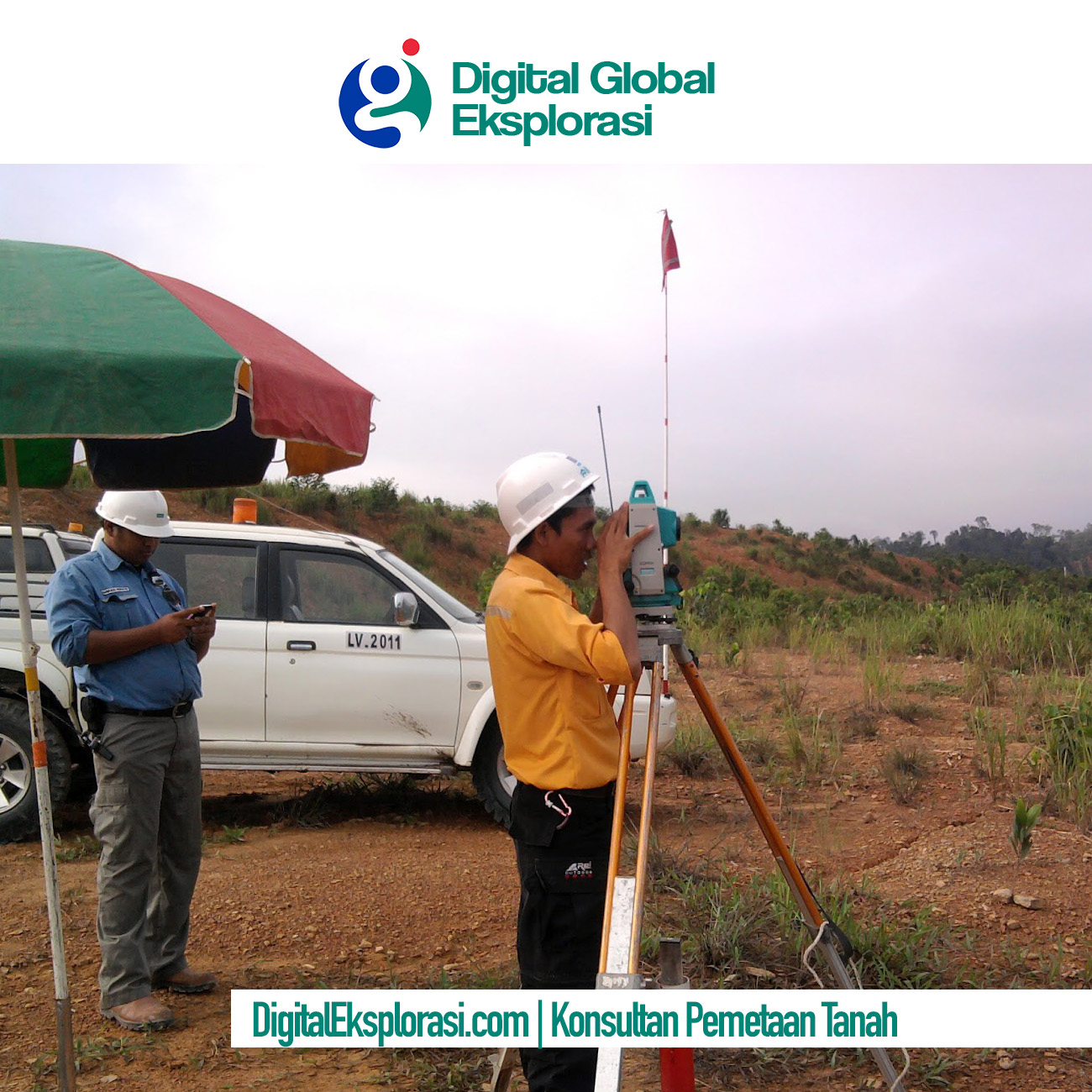 Proses Pemetaan tanah di Karanganyar Jawa Tengah Oleh Tim Digital Eksplorasi Indonesia