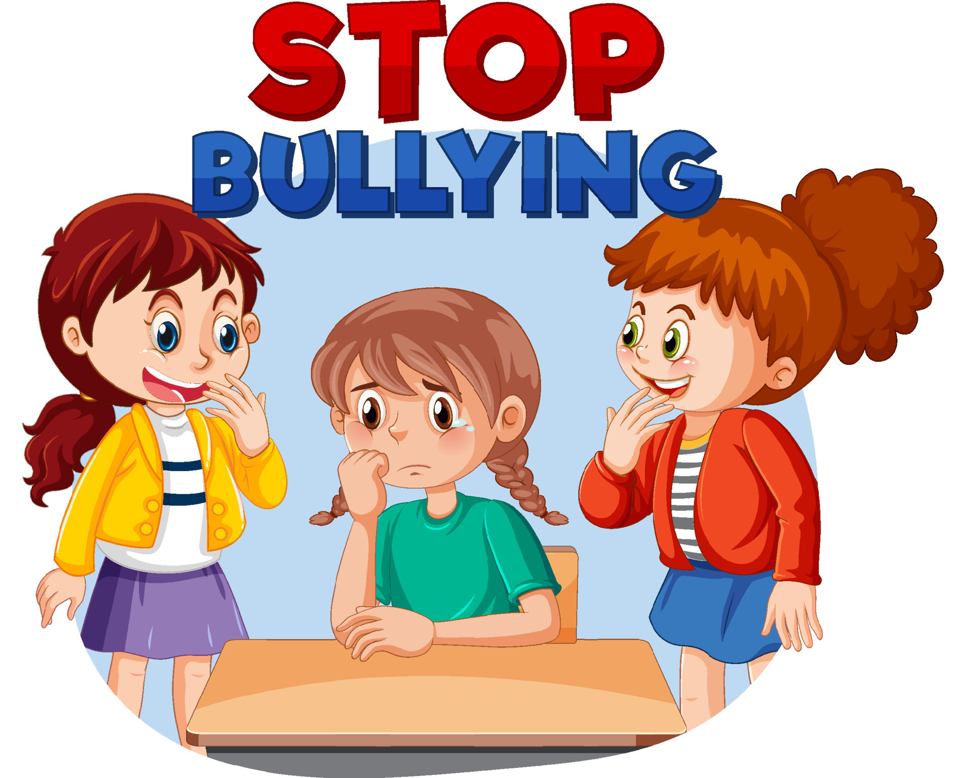stop-bullying-text-with-cartoon-character-free-vector