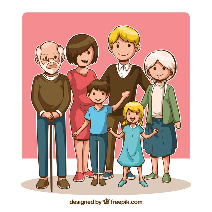 big-happy-family-with-hand-drawn-style_23-2147823995